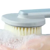 Масажна щітка Body brush CS96T з довгою ручкою для душу з ємністю для миючого засобу, щітка LY-588 36 см з дозатором для масажу спини і тіла