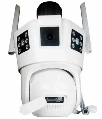 Вулична Wi-Fi камера відеоспостереження на 3 об'єктива Smart Camera SD-39 з датчиком руху, поворотна потрійна вай фай камера з нічною зйомкою