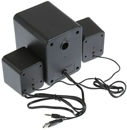 Музичні комп'ютерні колонки Speaker Mini Ft - 202 2.1 для ПК, акустична система з сабвуфером і сателітами 9W від USB Mini-jack 3.5 мм сині