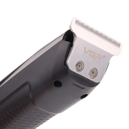 Бездротова акумуляторна USB машинка VGR V-008 для стрижки вусів і бороди, портативний акумуляторний тример бритва для чоловіків Сріблястий