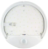 Настенный светодиодный светильник Sanso LED 15W-NW-SE с датчиком движения, потолочный аккумуляторный круглый фонарь BT001 4000K IP44 на стену Белый