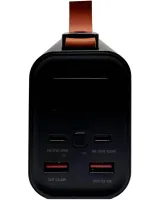 Портативний зарядний пристрій Power Bank KP KG-300 30000 mAh 100w з ліхтариком, зовнішній акумулятор повербанк 30000МАЧ USB Type-C з ручкою Чорний