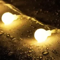 Внутрішня Світлодіодна гірлянда кульки 6м 40 LED кульок від USB Теплий білий, новорічна гірлянда 6 метра для будинку від юсб тепла Біла