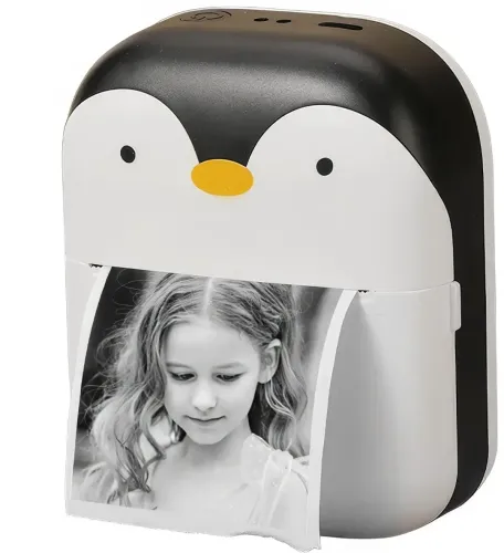Дитячий бездротовий міні термопринтер Penguin GM05 для друку фотографій і етикеток, блютуз принтер Пінгвін з термодруком A8 для Android IOS