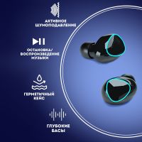 Бездротові Bluetooth навушники Newest M10 з led дисплеєм і індикатором заряду Black чорні сенсорні з екраном TWS М10 C powerbank Earbuds