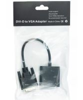 Мониторный адаптер, переходник U-993 DVI-D на VGA, Мультимедийный Конвертер для видеокарты DVI2VGA-01 на кабеле 1080P 0.13m Черный