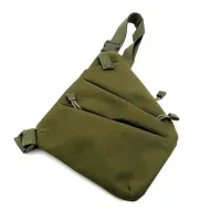 Тактична нагрудна сумка месенджер Cross Body оливкова однолямочная водонепроникна чоловіча барсетка через плече, кобура олива крос боді, Хакі