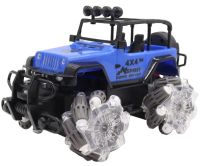 Дитяча машинка джип Yuqi Off Road з пультом управління з фігурними колесами, акумуляторний позашляховик 1: 16 на радіокеруванні для дітей Синій
