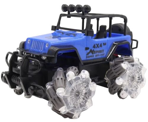Дитяча машинка джип Yuqi Off Road з пультом управління з фігурними колесами, акумуляторний позашляховик 1: 16 на радіокеруванні для дітей Синій