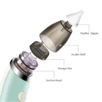 Детский аккумуляторный назальный аспиратор Sniffing Equipment Nasal Aspirator WX-102 USB, Электро Соплеотсос для носа Little Bees PRO HD-8032