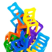 Настільна розвиваюча гра Chair Stacking Стільці балансири 36 стільців, гра вежа дженга балансуючі стільці для розвитку дрібної моторики від 6 років