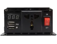 Автомобільний перетворювач інвертор UKC NFA-1500D 12V-220V з чистою синусоїдою 1500W, Автоперетворювач напруги струму AC/DC від акумулятора