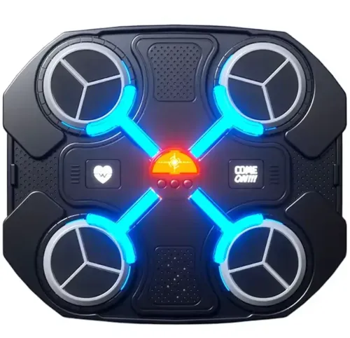 Настінний музичний тренажер для боксу Music Boxing Machine CD18 з RGB підсвічуванням і рукавичками, Настінна боксерська мішень з музикою для дітей