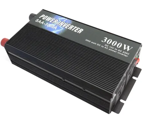 Автомобільний інвертор напруги UKC SSK SSA-3000A 12V-220V 3000W з функцією плавного пуску, авто перетворювач напруги струму 12В 220В 3000Вт