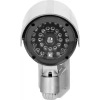 Вуличний муляж камери DUMMY IR CAMERA RR201 з миготливим світлодіодом, зовнішня камера обманка на батарейках, відеокамера-обманка з ІЧ-підсвічуванням