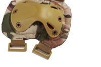 Комплект захисту наколінники і налокітники Eagle KN-04 Камуфляжні, регульовані для ліктів і колін військові тактичні ударостійкі зі швидким скиданням