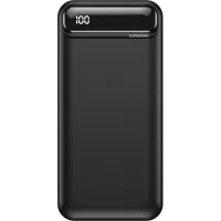 Зовнішній акумулятор Borofone Power Bank BJ14D 50000mah Black на 2 USB 22.5 W і USB-C 20W, УМБ Повербанк батарея з ремінцем для зарядки телефону Чорний