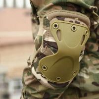 Комплект захисту наколінники і налокітники Eagle KN-04 Камуфляжні, регульовані для ліктів і колін військові тактичні ударостійкі зі швидким скиданням