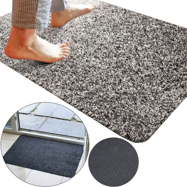 Супер всмоктуючий килимок Clean Step Mat придверний підлоговий килим 70Х45 см в передпокій і ванну для вбирання бруду і вологи з мікрофібри для взуття