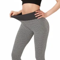 Жіночі спортивні легінси Staples Scrunch Bum білі із завищеною високою талією і ефектом пуш-ап стягуючі безшовні лосини для фітнесу push up