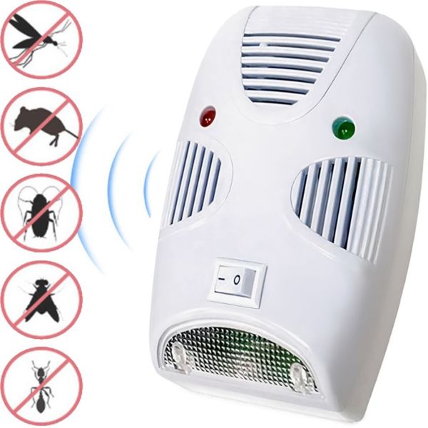 Електромагнітний відлякувач комах і гризунів Pest Repelling Aid Quad пристрій для знищення мишей тарганів комарів прилад в розетку