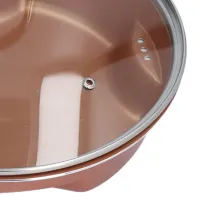 Сталева повітряна сковорода Migas Steel Air Fry Pan ML-0016 з антипригарним покриттям, антипригарна Сковорідка для смаження без масла коричнева