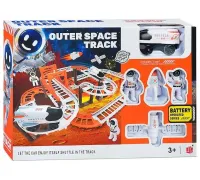 Конструктор космічний автотрек Outer Space Track LT243173 зі звуковими ефектами і світлом з шатлом, мостом і космонавтами 888-86 42 деталі Білий