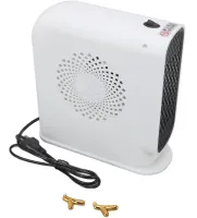 Підлоговий спіральний обігрівач тепловентилятор Voltronic JIEBO-N8 500W з ріжками оленя, переносний настільний електрообігрівач Deer Білий