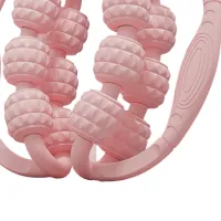 Кільцевий роликовий масажер Spirill Massager AND526 для глибокого масажу тканин і м'язів для шиї 15 коліс, антицелюлітний ручний ролик для тіла
