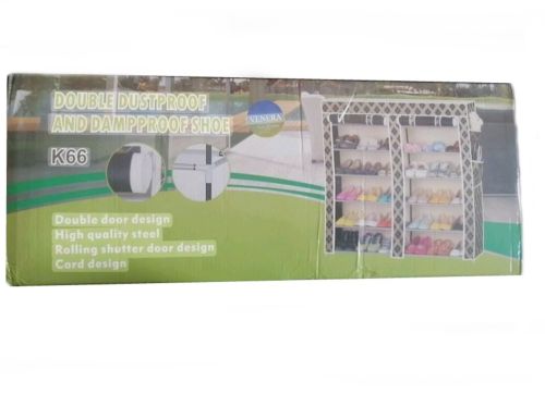 Тканинна шафа для взуття Shoe Cabinet YQF-2266 на 6 полиць, Подвійна складна тканинна полиця, пилозахищений каркасний для зберігання K66, 2712 MG-222