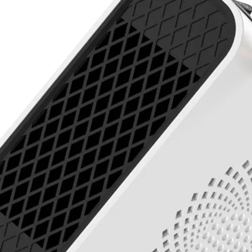 Підлоговий спіральний обігрівач тепловентилятор Voltronic JIEBO-N8 500W з ріжками оленя, переносний настільний електрообігрівач Deer Білий