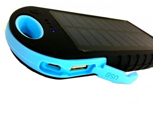 Портативний зарядний пристрій Power Bank Solar Charger 50000 mAh C Led ліхтариком і карабіном на сонячній батареї, зовнішній акумулятор 2, павербанк