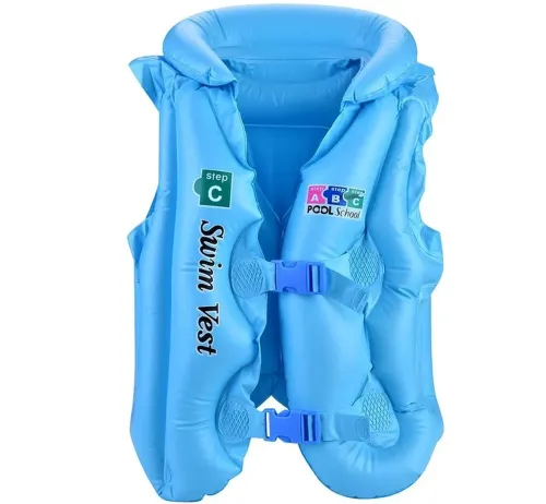 Дитячий надувний жилет Swim Vest BT-IG - 0005 рятувальний для плавання з підголовником від 3 до 14 років, надувна захисна жилетка S, M, L для дітей