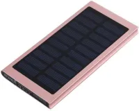 Портативное зарядное батарея Power Bank Solar Water Cube 20000 mAh с солнечной панелью, Внешний аккумулятор повербанк USB 2,1А 20000мАч с фонариком