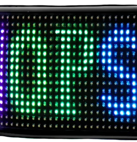 Гнучкий екран Matrix Panel JTPD-03-011 7х17.3 см 16х32 LED світлодіодна рекламна RGB стрічка в авто, рядок, що біжить, з пультом і Bluetooth WiFi