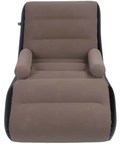 Надувное одноместное кресло кровать S-образной формы Senyoubao Inflatable Sofa 140x85x80 см с подлокотником, Флокированное