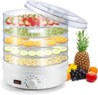 Електрична сушарка для овочів, фруктів і м'яса Royals Berg RB-959 800W White Біла на 5 відсіків, Дегідратор, Електросушарка з терморегулятором