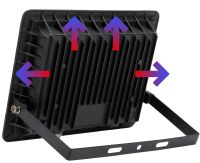 Світлодіодний вуличний прожектор 100W LED Flood Light Series 2 UKC FL-100 з монтажним кріпленням на кронштейн, денний ліхтар 100 Вт IP66 6400К для вулиці від мережі