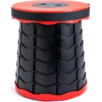 Складаний туристичний стілець Telescopic stool 47 см розкладний телескопічний табурет із ручкою, садовий пластиковий стільчик для кемпінгу та пікніка