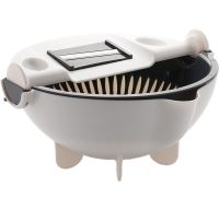 Овочерізка Wet Basket Vegetable Cutter 9 в 1 набір насадок для нарізки овочів і фруктів, Ручна обертається терка-овочерізка мультислайсер з кошиком