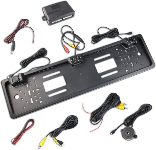 Автомобильная камера заднего вида в рамке номерного знака Car Cam Parking sensor 5429 с парктроником, Держатель рамка для номера с камерой, Авторамка