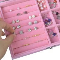 Компактна скринька органайзер Velvet Storage Box для зберігання прикрас, ювелірних виробів, Футляр рожева Пастила для біжутерії з замочком рожева