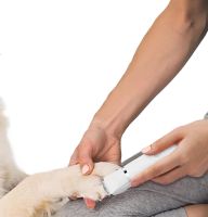 Беспроводная машинка для стрижки домашних животных 4 в 1 Pet Hair Cutter AND391 аккумуляторная для груминга собак и кошек с 4 съемными головками