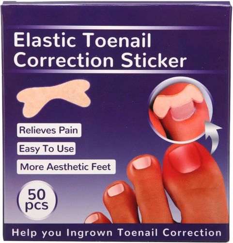 Набір пластирів Elastic Toenail Correction Sticker 50 шт для корекції вростаючих нігтів тілесний пластир наклейка для усунення врослого нігтя