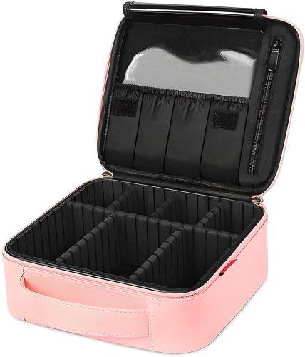 Органайзер для зберігання косметики Niceland Beauty box MAG-590 з ручкою для перенесення, Дорожня водонепроникна косметичка, б'юті кейс рожева