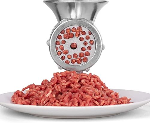 Механічна кухонна м'ясорубка Meat Grinder JSW-8, Побутова алюмінієва ручна м'ясорубка подрібнювач для приготування фаршу