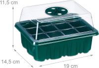 Міні теплиця піддон Starter Germination Kit для вирощування розсади на 12 комірок з регулюванням вологості, Парник для рослин насіння з підставкою