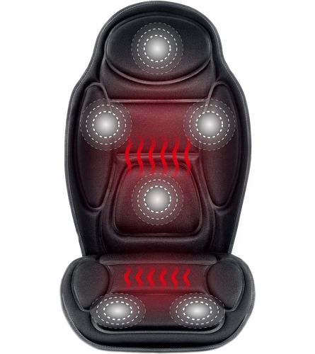 Масажна накидка з підігрівом Massage Cushion JB - 616c для сидіння в автомобілі, чохол з масажером для крісла LY-55 від мережі і прикурювача 12/220V