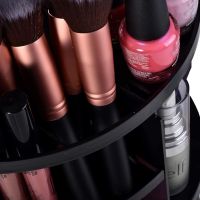 Поворотний органайзер для косметики Rotation Cosmetic Box 360 SX249, косметичний бокс підставка 7006 для зберігання кистей та інструментів Чорний