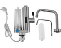 Проточный водонагреватель Faucet ZSWK-D02 с LCD дисплеем с фильтром для очистки воды, Электрический нагреватель в виде крана 220V нижнее подключение